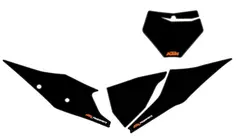 KTM Startnummer Bakgrunn - Sort KTM SX 125 - 450 2019-&gt;