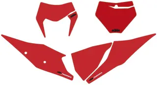 KTM Startnummer Bakgrunn - R&#248;d KTM SX 125-450 2019-&gt; EXC 150-500 2020-&gt;