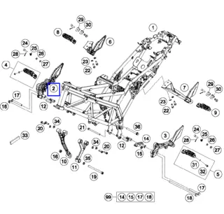 Footr. Bracket Front R/s