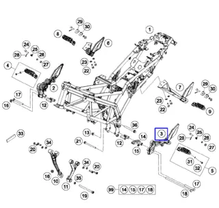 Footrest Bracket Front L/s