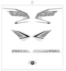 DECAL KIT 125 RC 2016