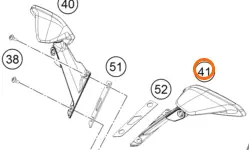 MIRROR ARM LEFT CPL. KTM RC125/200/250/390