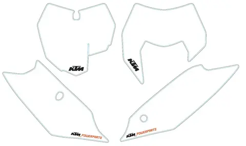 KTM Start Nr Bakgrunn Klistremerke KTM Orginaldel