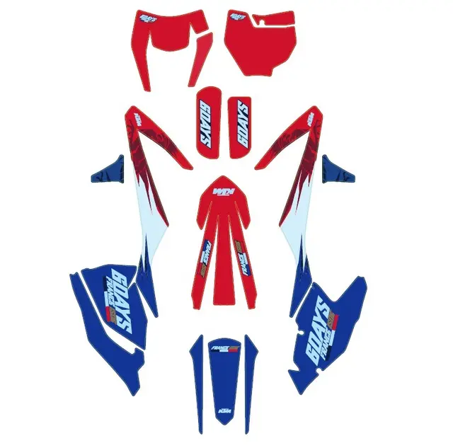 KTM France Six Days Dekalkit KTM SX 125-450 16-18, EXC 150-500 17-19 