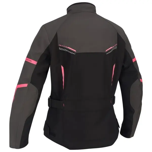 Lindstrands Lomsen Mc-Jakke 46 Dame - Svart/Grå/Rosa 