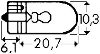 Lysp&#230;re - 12V, 2W Sokkel: T10