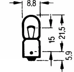 Lysp&#230;re - 12V, 4W Sokkel:BA9s