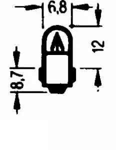 Lyspære - 12V, 2W Sokkel: BA7s 