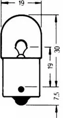 Lysp&#230;re - 12V, 10W Sokkel: BA15s