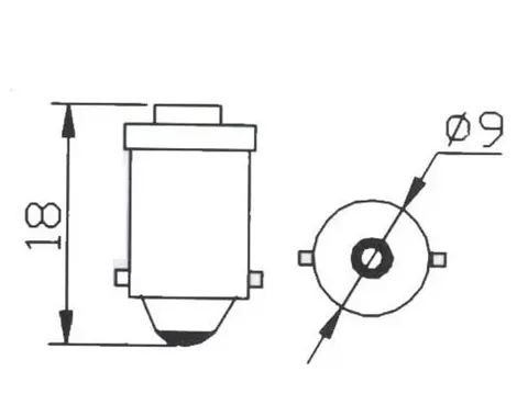 Lysp&#230;re - 6V, 4W Sokkel: BA9s