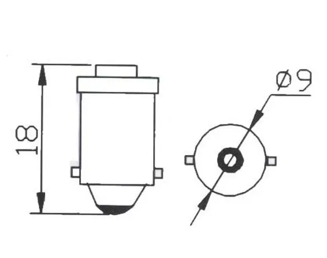 Lyspære - 6V, 4W Sokkel: BA9s 