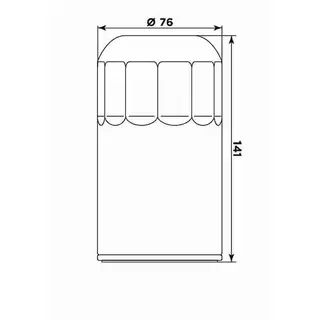 MIW Oljefilter HD17003, Sort - HD 1340cc