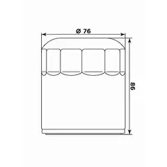 MIW Oljefilter HD17001, Sort - HD 1130-1250cc