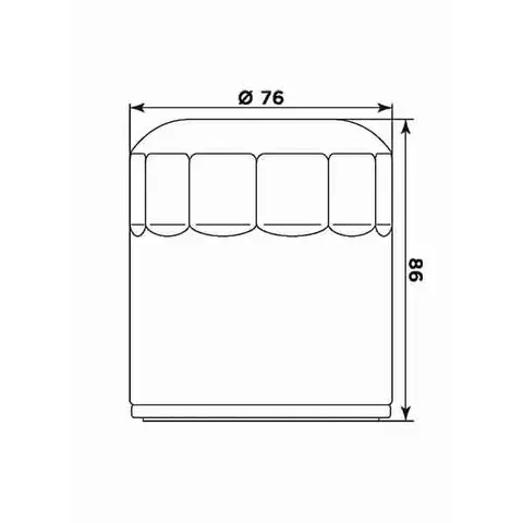 MIW Oljefilter HD17001, Sort - HD 1130-1250cc