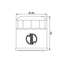 MIW Oljefilter HD17004 - HD/Indian 500-1811cc