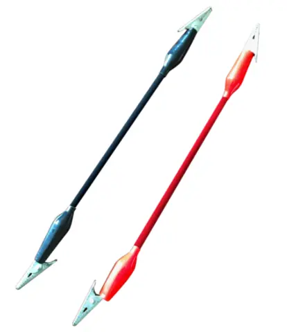 MotoBatt Ladekabel Sort og R&#248;d krokodilleklemmer