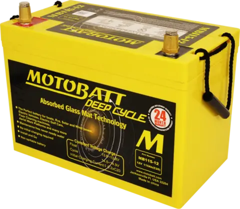 MotoBatt MB115-12 12V Batteri 2-Polet, 115Ah, 306x169x211, AGM