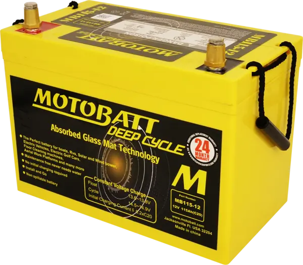 MotoBatt MB115-12 12V Batteri 2-Polet, 115Ah, 306x169x211, AGM 