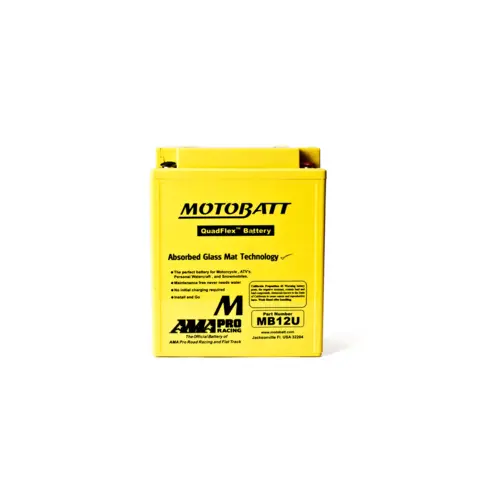 MotoBatt MB12U 12V Batteri 4-Polet, 170CCA, 14Ah, 135x80x175, AGM