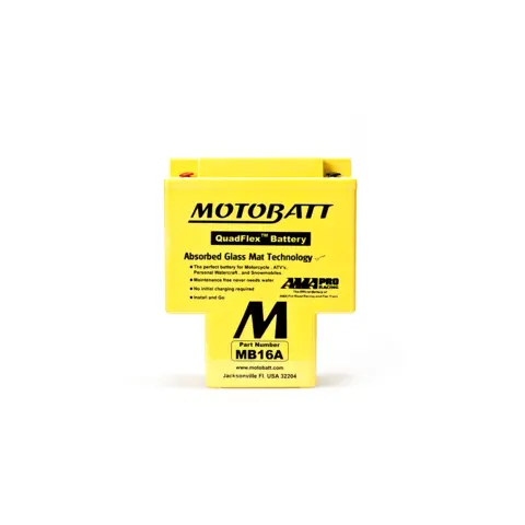 MotoBatt MB16A 12V Batteri 2-Polet, 220CCA, 19Ah, 151x91x181, AGM