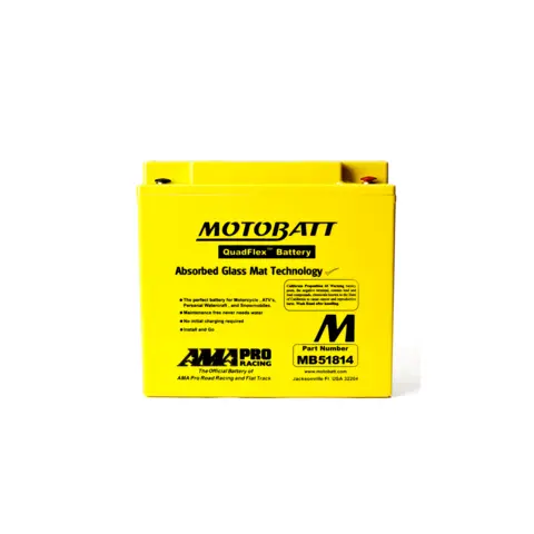 MotoBatt MB51814 12V Batteri 4-Polet, 220CCA, 22Ah, 183x80x170, AGM