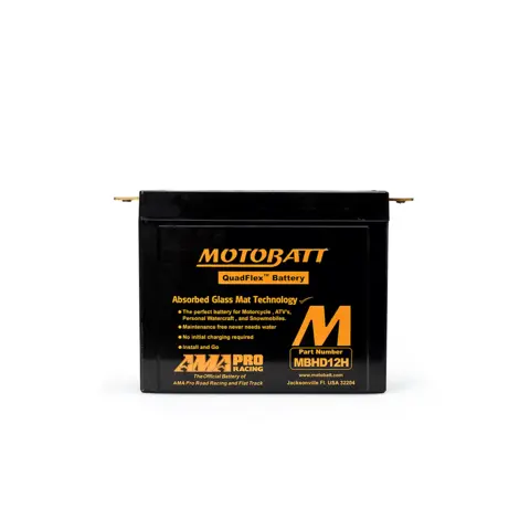 MotoBatt MBHD12H 12V Batteri 2-Polet, 390CCA, 33Ah, 200x130x163, AGM