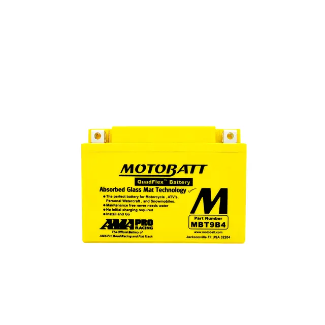 MotoBatt MBT9B4 12V Batteri 2-Polet, 140CCA, 9Ah, 150x70x105, AGM 