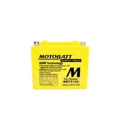 MotoBatt MBTX12U 12V Batteri 4-Polet, 210CCA, 14Ah, 151x87x130, AGM