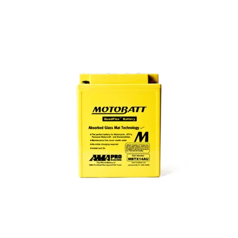 MotoBatt MBTX14AU 12V Batteri 4-Polet, 250CCA, 16.5Ah, 135x90x168, AGM