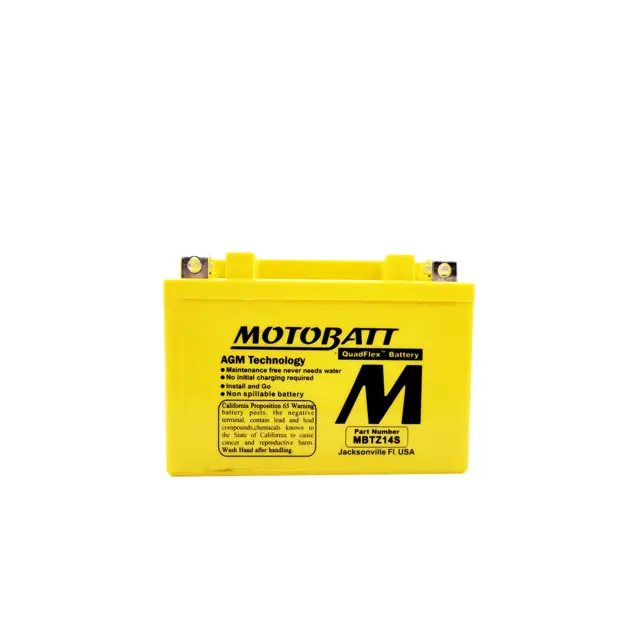MotoBatt MBTZ14S 12V Batteri 4-Polet, 170CCA, 11.5Ah, 151x87x110, AGM 