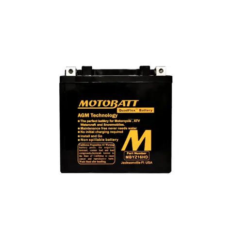 MotoBatt MBYZ16HD 12V Batteri 4-Polet, 240CCA, 16.5Ah, 151x87x145, AGM
