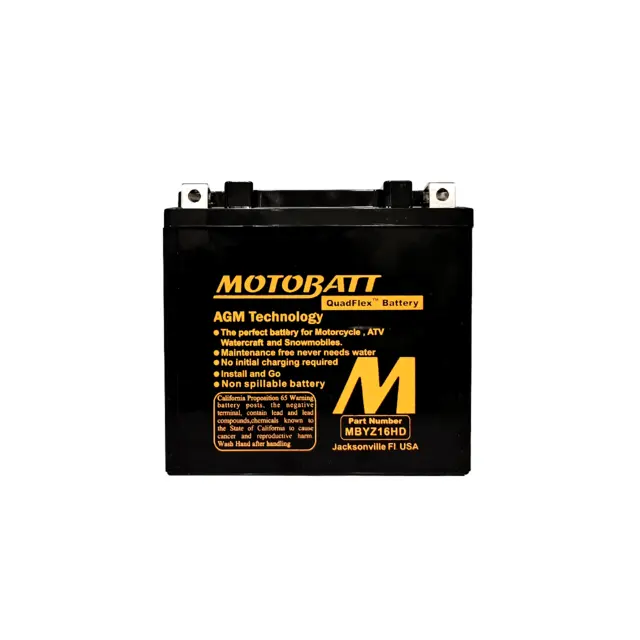 MotoBatt MBYZ16HD 12V Batteri 4-Polet, 240CCA, 16.5Ah, 151x87x145, AGM 