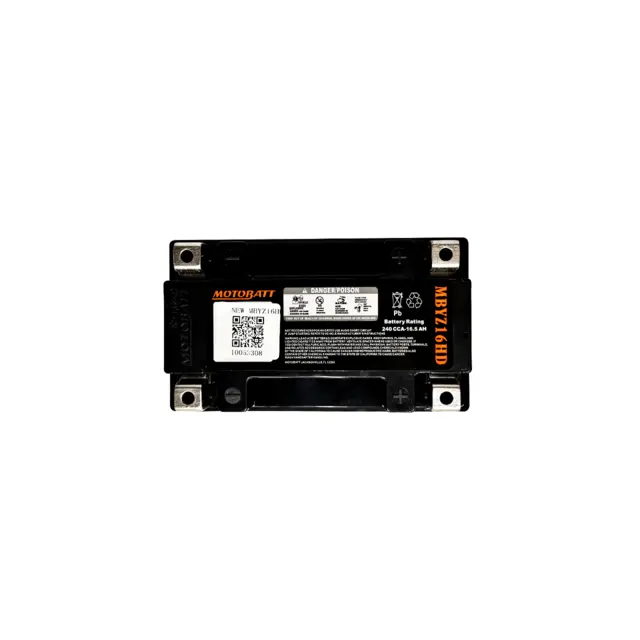 MotoBatt MBYZ16HD 12V Batteri 4-Polet, 240CCA, 16.5Ah, 151x87x145, AGM 