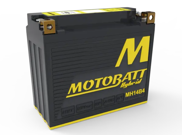 MotoBatt MH14B4 12V Batteri Hybrid 2-Polet, 330CCA, 8HAh, 150x70x130, AGM 