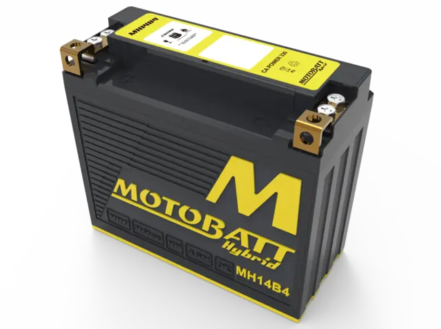 MotoBatt MH14B4 12V Batteri Hybrid 2-Polet, 330CCA, 8HAh, 150x70x130, AGM 