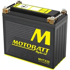 MotoBatt MHTX20 12V Batteri Hybrid 4-Polet, 550CCA, 14HAh, 175x87x155, AGM