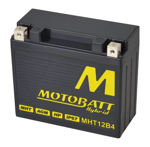 MotoBatt MHT12B4 12V Batteri Hybrid 4-Polet, 330CCA, 8.9HAh, 150x69x130, AGM