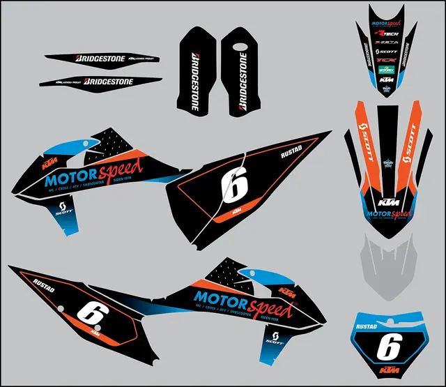 Komplett Team Motorspeed Dekal Kit MX/Enduro