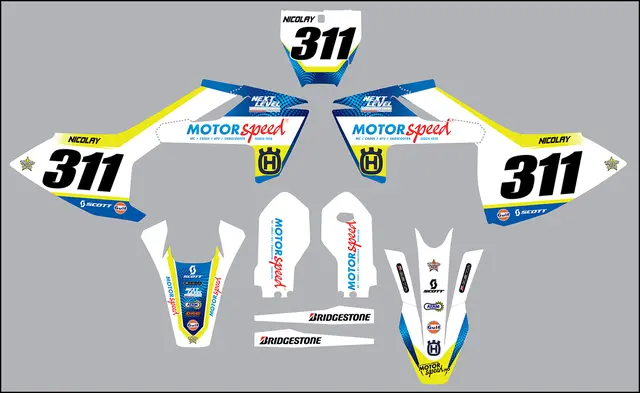 Komplett Team Motorspeed Dekal Kit MX/Enduro