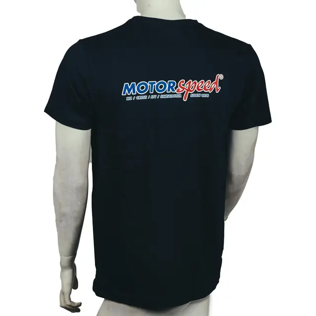 Team Motorspeed T-skjorte - Mørk Marine Motorspeed Logo 