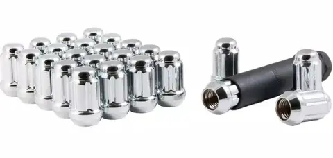 MSA Hjulmutter Chrome - 3/8inx24 16 stk Gorilla Chrome, Installasjonssett