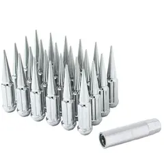 MSA Hjulmutter Chrome Spike - M12x1.5 16 stk Gorilla Chrome, Installasjonssett