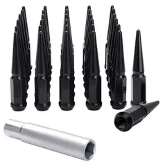 MSA Hjulmutter Sort Spike  - M12x1.5 16 stk Gorilla Black, Installasjonssett