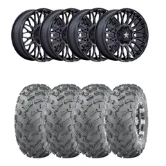 Hjulpakke 25 - Can-Am 4x4 - 27"/14" Wanda P3006, MSA M50 Clubber Sort M,+10