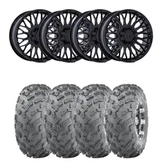 Hjulpakke 26 - Can-Am 4x4 - 27"/14" Wanda P3006, MSA M50 Clubber Sort B,+10