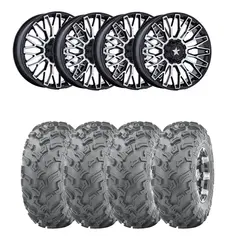 Hjulpakke 27 - Can-Am 4x4 - 27"/14" Wanda P3006, MSA M50 Clubber Sort BM,+10