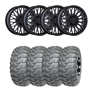 Hjulpakke 29 - Can-Am 4x4 - 26"/14" Wanda P3035, MSA M50 Clubber Sort B,+10