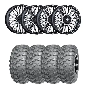 Hjulpakke 30 - Can-Am 4x4 - 26"/14" Wanda P3035, MSA M50 Clubber Sort BM,+10