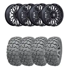 Hjulpakke 31 - Can-Am 4x4 - 27"/14" Wanda P3036, MSA M50 Clubber Sort M,+10