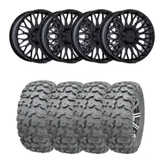 Hjulpakke 33 - Polaris 4x4 - 27"/14" Wanda P3036, MSA M50 Clubber Sort B,+10